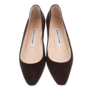 Manolo Blahnik Lee Suede Flat